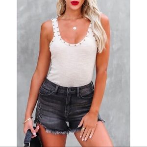 Vici Industry Cotton Blend Studded Tank                      Size XS